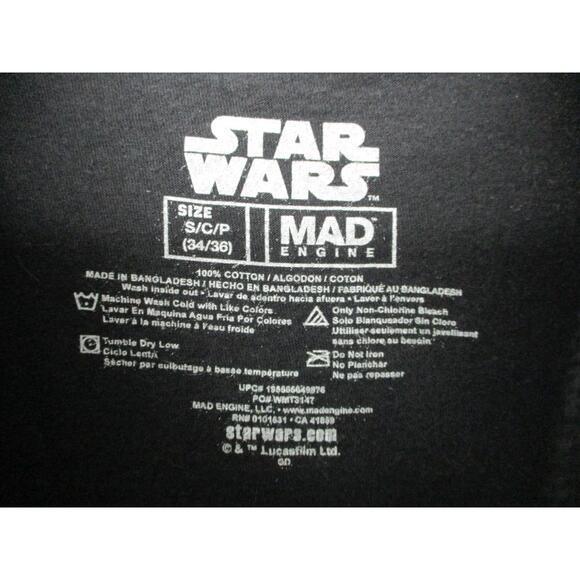 Mad Engine Black Star Wars Graphic Tee T-Shirt Unisex Size Small - Picture 4 of 8